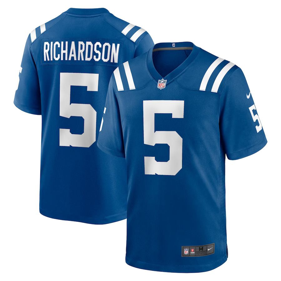Men Indianapolis Colts #5 Anthony Richardson Nike Royal 2023 NFL Draft First Round Pick Game Jersey